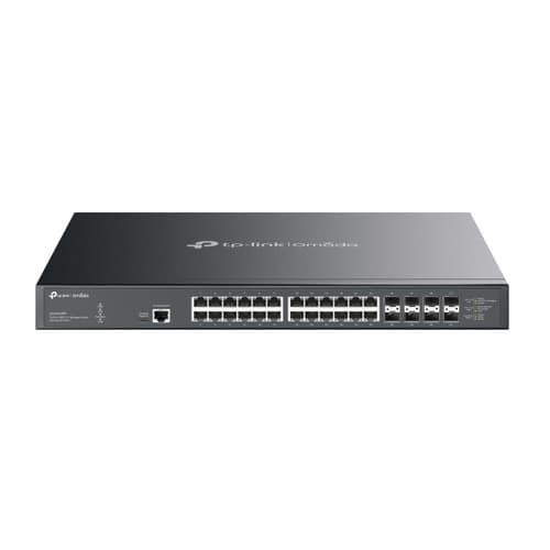 SWITCH GESTIONABLE L2+ TP-LINK SX3832MPP 24x10Gbps PoE++ 8xSFP10Gb 770W APP OMADA METALICO ENRACKABL