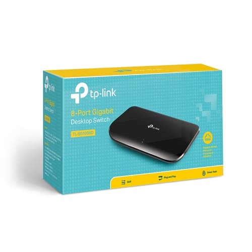 TPLINK - Switch 8P 10/100/1000 Mbps TPLink TL SG1008D - Carcasa plástico