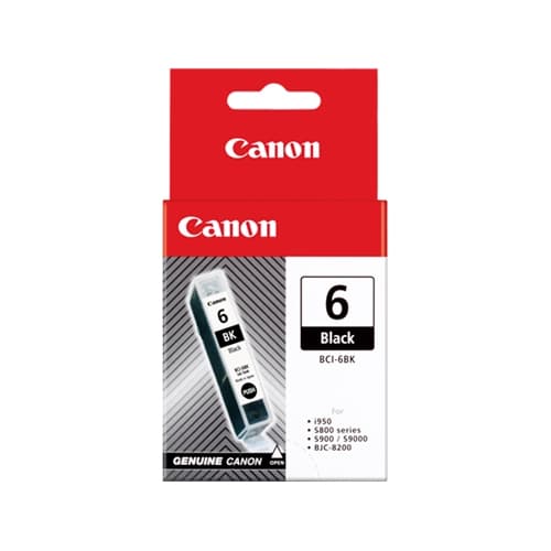 CANON CARTUCHO NEGRO BCI6BK 15ML MP-/780 IP-/4000/5000/8500/6000D S-/800/820/820D/830D/900/9000 I-/865/905D/950/965/990/6500/9100/9950