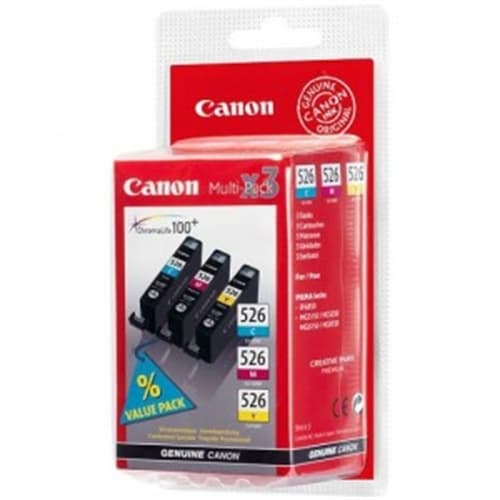 CANON CARTUCHO TRICOLOR CLI526C/M/Y PACK 3 CLI-/526 SERIES MG-/5250 IP/4850/4950 IX/6550