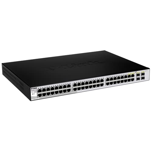 D-Link Web Smart DGS-1210-48 - Switch  - Managed - 48 puertos - Ethernet, Fast Ethernet, Gigabit Ethernet - 10Base-T, 100Base-TX, 1000Base-T + 4 x SFP