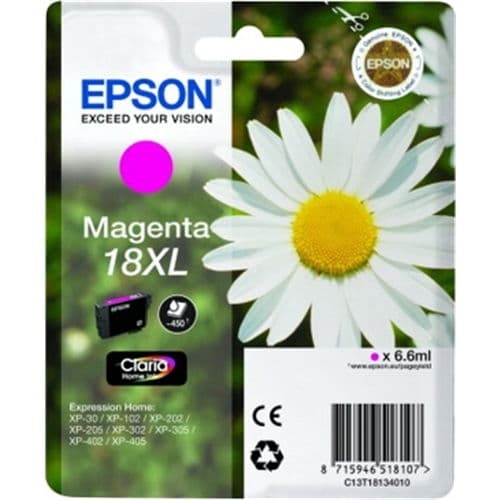 EPSON CARTUCHO MAGENTA 18XL CLARIA HOME PACK 1 EXPRESSION HOME XP-/102/205/305/405