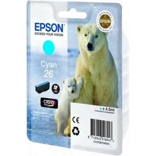 EPSON CARTUCHO CIAN T26 300 PAG. XP/600/605/700/800