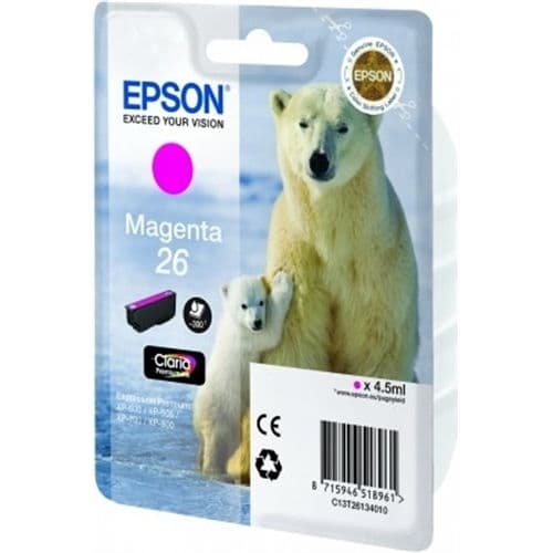 EPSON CARTUCHO MAGENTA T26 300 PAG. XP/600/605/700/800