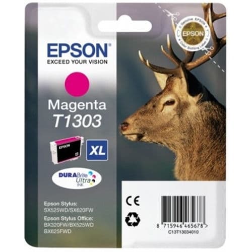 EPSON CARTUCHO MAGENTA T1303 STYLUS SX/525WD/620FW STYLUS OFFICE BX/320FW/320/525WD/625FWD/925FWD STYLUS OFFICE B/42WD