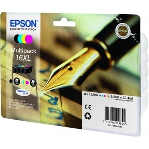 EPSON CARTUCHO NEGRO/TRICOLOR 16XL PACK 4 WF-2010W/2510WF/2520NF/2530WF/2540WF