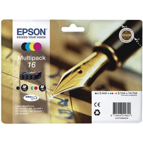 EPSON CARTUCHO NEGRO/TRICOLOR PACK 4 WF-2010W/2510WF/2520NF/2530WF/2540WF