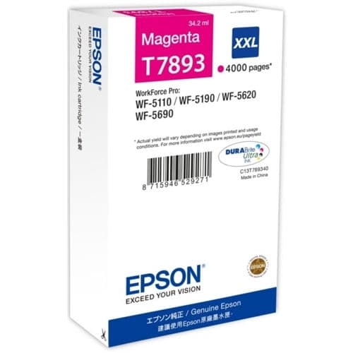 EPSON Cartucho Magenta XXL 4000 paginas WorkForce Pro WF-5xxx Series