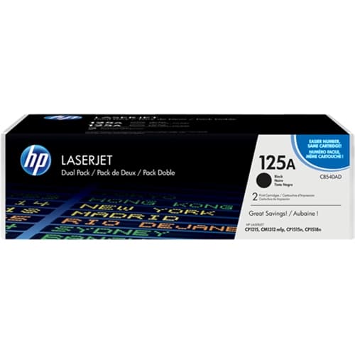 HP TONER NEGRO CB540A PACK 2UD.