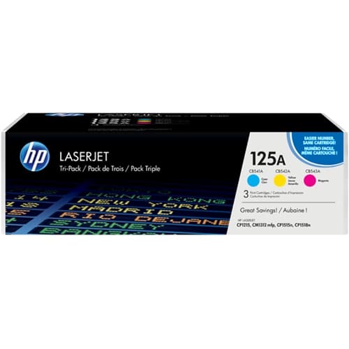 HP TONER TRICOLOR PACK 3 125A (CB541A/CB542A/CB543A)