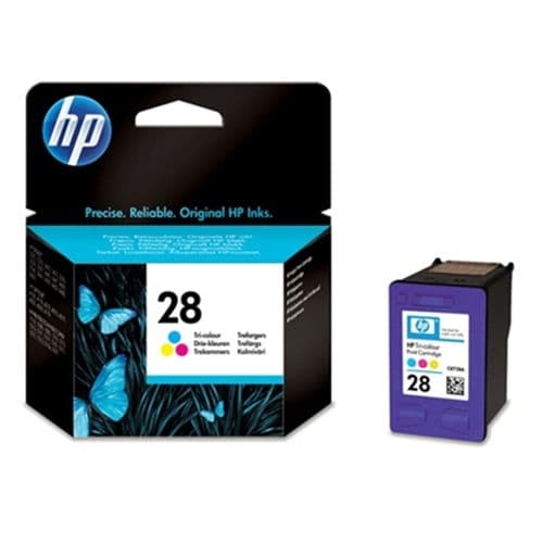 HP CARTUCHO TRICOLOR Nº28 8ML 240 PAG. DESKJET/3320/3420/3745/3840/3845/5600/5850/3325/3650/3550/3530/3740 OFFICEJET/4110/6100/6110 SERIES/4212/4255 MULTIFUNCIONAL PSC SERIE/1110/1310/1315/1355/1215