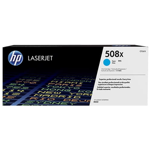 HP Laserjet M553 Toner 508X Cian Alta
