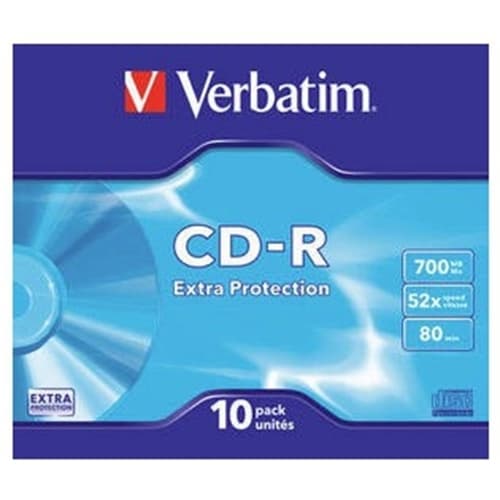 VERBATIM CD-R 700MB 52X SLIM 10 DATALIFE