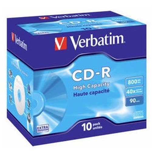 VERBATIM CD-R 800MB 40X JEWEL CASE 10