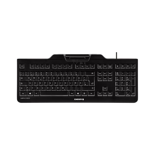 CHERRY KC 1000 SC - Teclado - USB - España - Lector de tarjetas inteligente (DNI) - negro