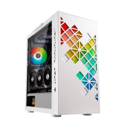 BitFenix Tracery ARGB - Caja EATX - Sin fuente - Líquida hasta 360mm - Gráfica hasta 410mm - 2xUSB 3.0 - 1xUSB-C - 225x494x475mm - Blanca