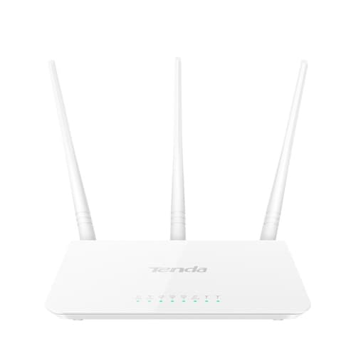 Tenda - Router F3 - WIFI N300 - 3 Antenas 5dBI - 4 x LAN 10/100 + 1 x WAN 10/100 - Chip Broadcom - Facil Configuración