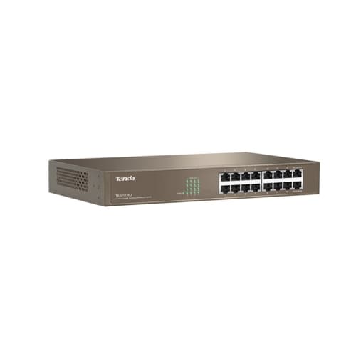 Tenda - Switch TEG1016D - 16 Puertos 10/100/1000 Gigabit - Carcasa Metalica - Montaje En Rack