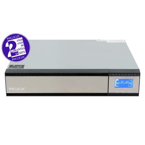 Phasak - SAI PH 9320 - Online - 2KVA/1600W - Formato Rack - 4 IEC - LCD - USB+RS232+RJ45 - Baterias 4x 9Ah