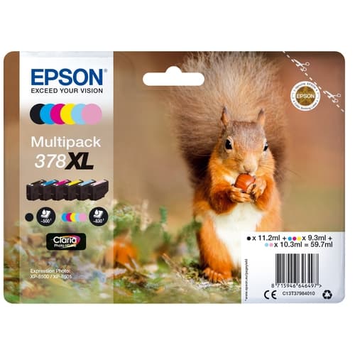 EPSON Multipack 6-colours 378XL Claria Photo HD ink