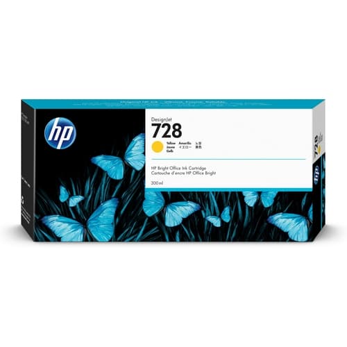 HP Cartucho de tinta amarillo 300 ml F9K15A (728)