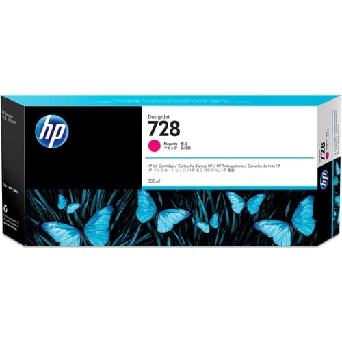 HP Cartucho de tinta magenta 300 ml F9K16A (728)