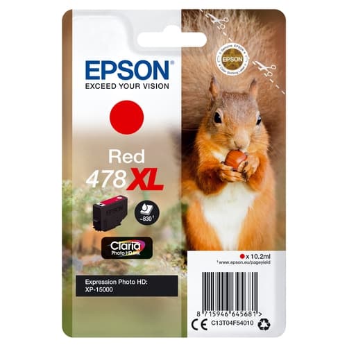 Epson Cartucho de tinta rojo 10.2ml C13T04F54010 (478XL)