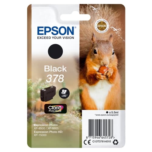 Epson Cartucho de tinta  negro 240 páginas C13T37814010 (378)