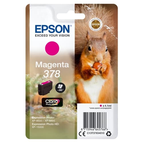Epson Cartucho de tinta magenta 360 páginas C13T37834010 (378)