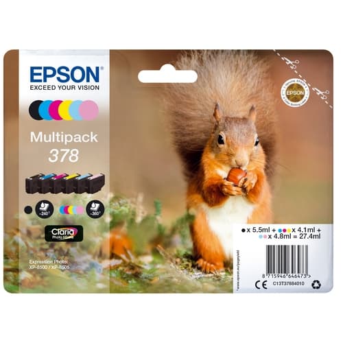 Epson Multipack negro / cian / magenta / amarillo / Cian (claro) / Magenta (claro) C13T37884010 (378)