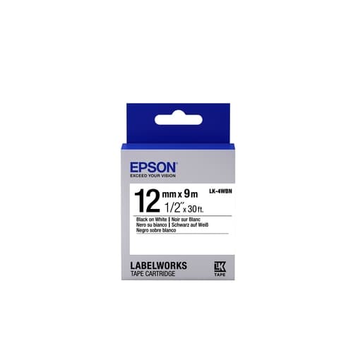 Epson Cinta mecanográfico 12 mm x 9 m C53S654021 (LK-4WBN)
