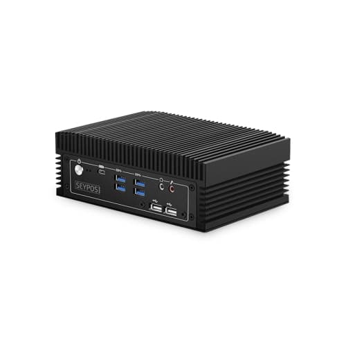 Seypos K12 - PC industrial - Intel Core i5-1240P - Fanless - 8GB - 256GB SSD - Thunderbolt 4 - Incl. adaptador VESA - Antenas - Adaptador DC