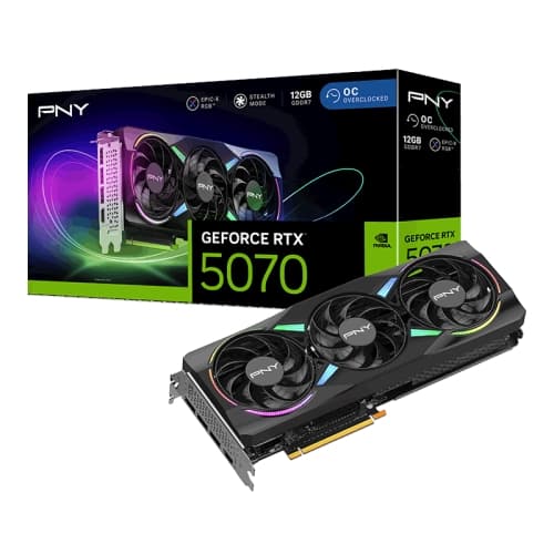 PNY GeForce RTX 5070 12GB ARGB Overclocked Triple Fan