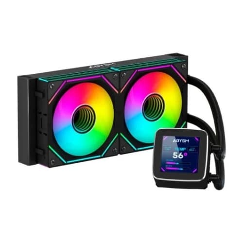 Abysm Gaming Oceanic LCD - Refrigeración líquida - LCD 2.8" - ARGB - 240mm - Negra