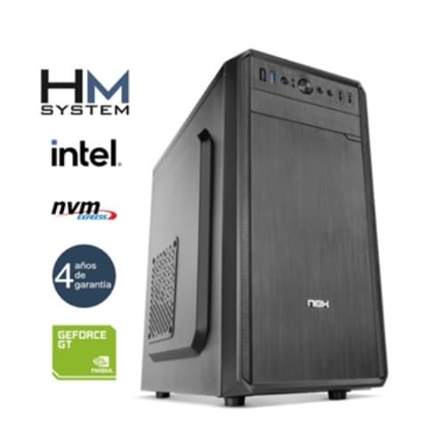 HM System Solano C10 - Minitorre MT - 14ª gen - Intel Core i5 14400F - 16GB DDR4 - 500GB SSD M.2 NVMe - GT 710 2GB dedicada - USB 3.0 - 4 años garantía - 30 días DOA