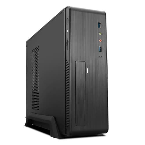 TooQ - Caja Slim TQC-3006DU3C - ITX/mATX - Sobremesa - 2x USB 3.0 + Lector Tarjetas - FA 500W - Negro