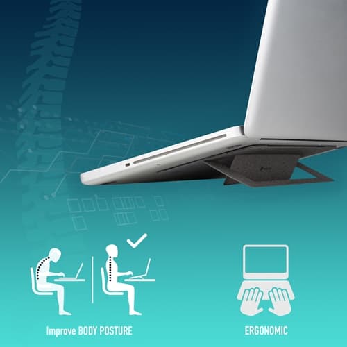 NGS - Soporte Elevador ultrafino plegable y antideslizante para portatiles de hasta 15" *LIQUIDACIÓN ULTIMAS UNIDADES