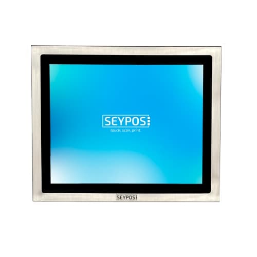 SEYPOS K797III INOX PANEL PC 17"TRUE FLAT RESISTIVO /J6412/ RAM8GB/ SSD128GB/2YW