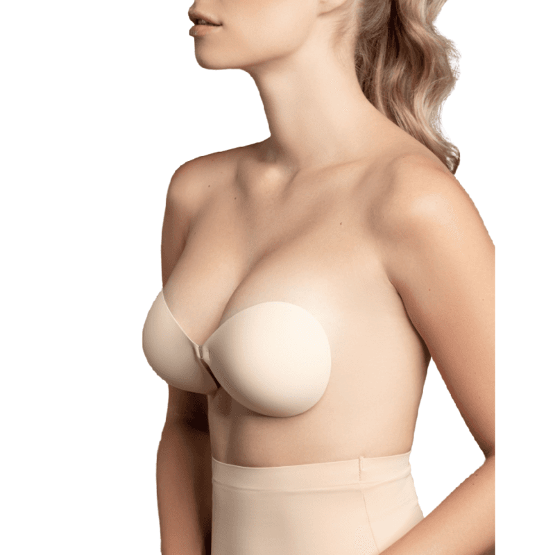 BYE-BRA - SUJETADOR INVISIBLE BEIGE COPA D