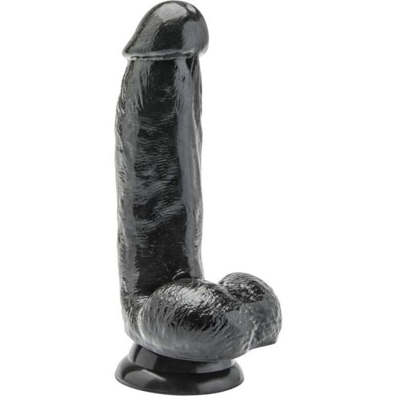 GET REAL - DILDO 12 CM CON TESTÍCULOS NEGRO