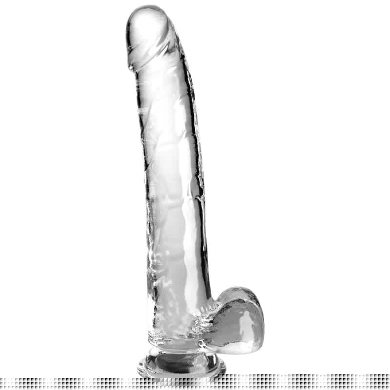 KING COCK - CLEAR DILDO CON TESTÍCULOS 24.8 CM TRANSPARENTE