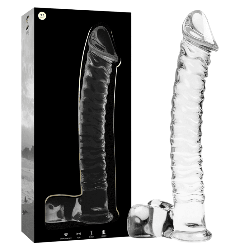 NEBULA SERIES BY IBIZA - MODELO 23 DILDO CRISTAL TRANSPARENTE 21.5 CM -O- 4 CM