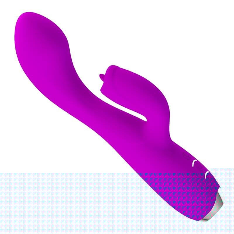 PRETTY LOVE - GLORIA VIBRADOR CONEJO RECARGABLE-IMPERMEABLE MORADO