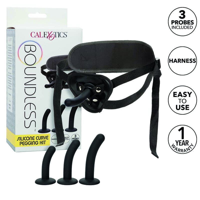 CALEXOTICS - BOUNDLESS KIT ARNÉS SILICONA CURVADO