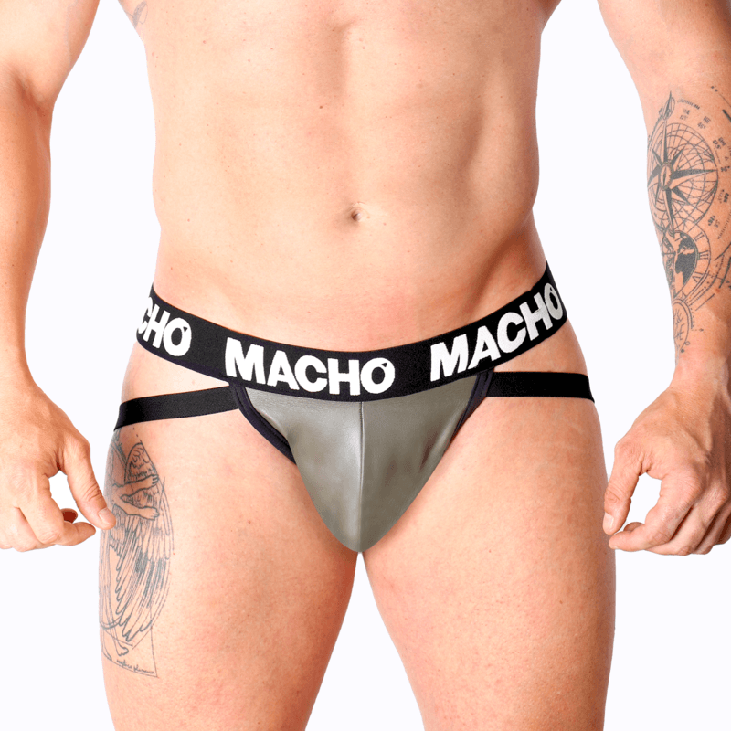 MACHO - MX27GR JOCK CUERO GRIS BEIGE S