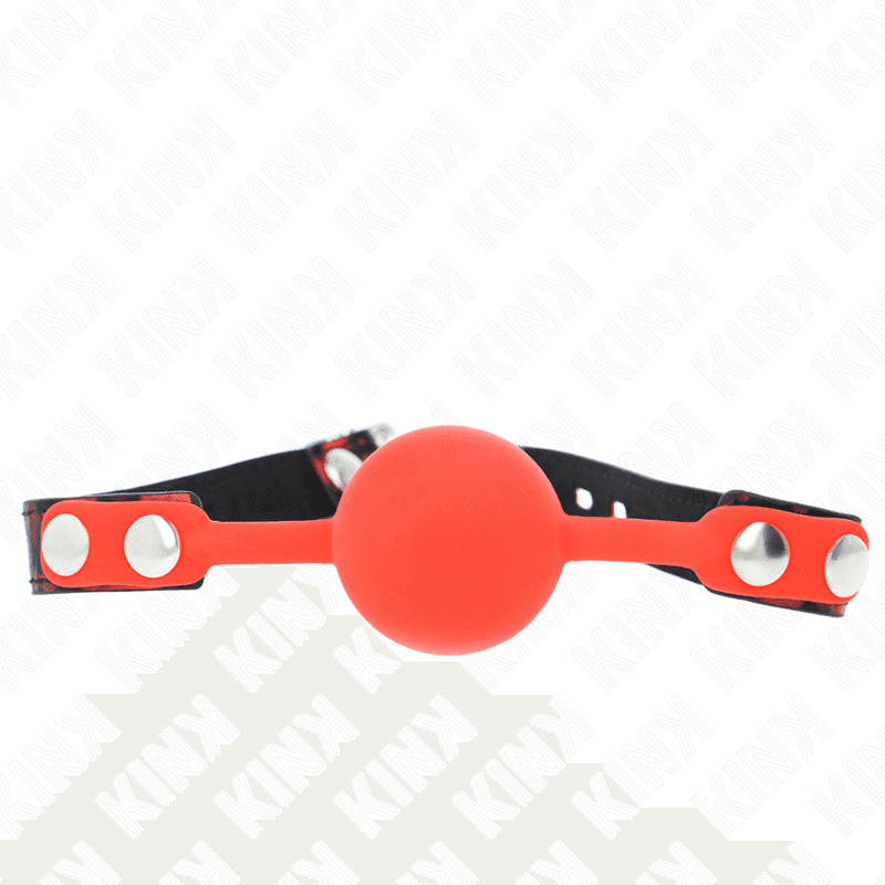 KINK - MORDAZA DE BOLA 4 CM DE SILICONA MODELO 2 CON CANDADO 60 x 2 CM