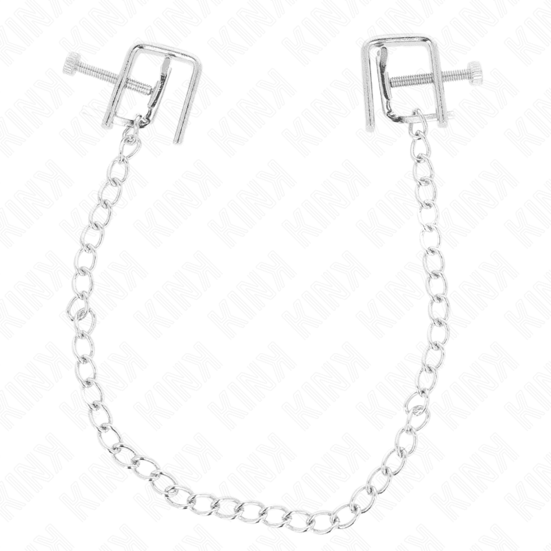 KINK - PINZAS PARA PEZONES COMPRESORA TORNILLO DE BANCO CON CADENA 30 CM