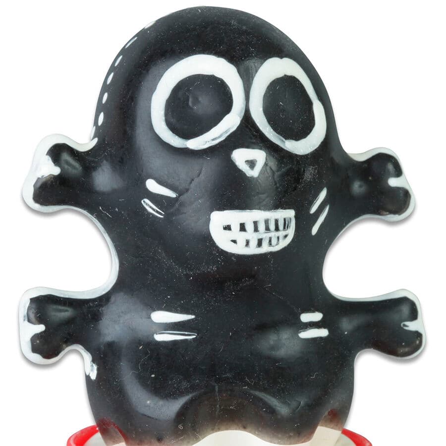 CONDOMERIE - PRESERVATIVO DECORATIVO PINTADO A MANO CALAVERA NEGRA MODELO 1