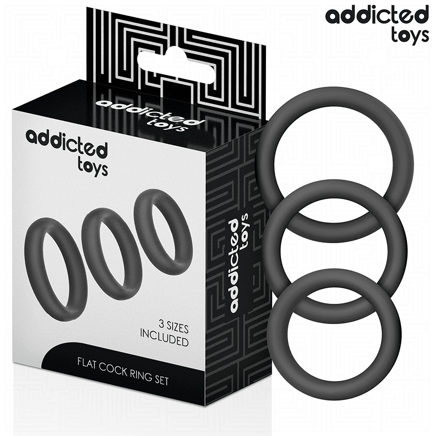 ADDICTED TOYS - SET DE ANILLOS SILICONA PLANOS