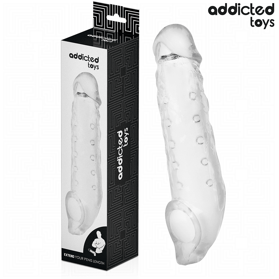 ADDICTED TOYS - FUNDA PARA EL PENE TRANSPARENTE TALLA S 23 CM
